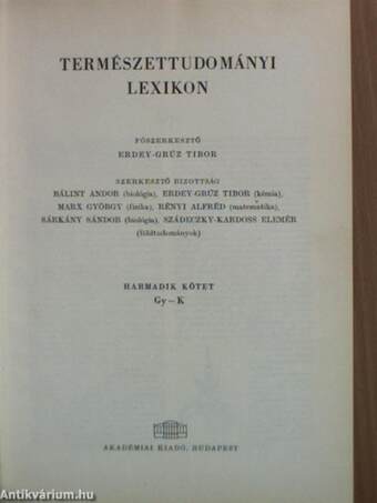 Természettudományi lexikon 3.