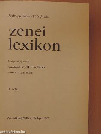 Zenei Lexikon 2. (töredék)