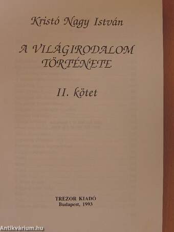 A világirodalom története II. (töredék)