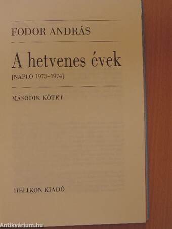 A hetvenes évek II.