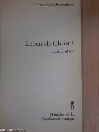 Leben als Christ 1.