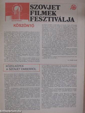 Szovjet filmek fesztiválja 1983. november