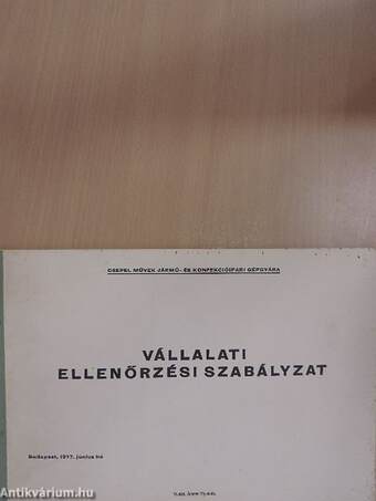 Vállalati Ellenőrzési Szabályzat