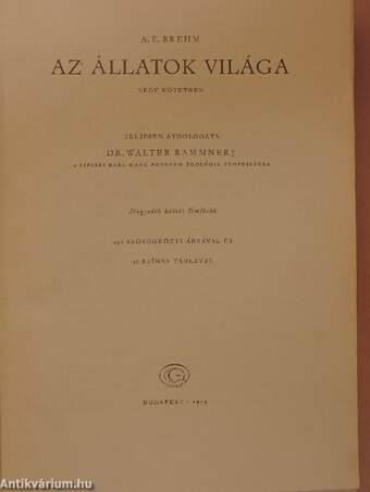 Brehm - Az állatok világa IV.