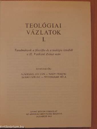 Teológiai vázlatok I.