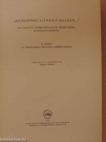 "Mindenki ujakra készül..." III.