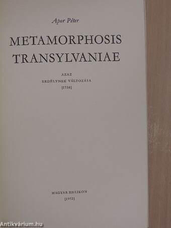 Metamorphosis Transylvaniae