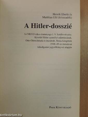 A Hitler-dosszié