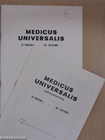 Medicus Universalis 1982. szeptember/Supplementum