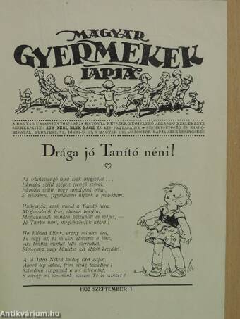 Magyar Gyermekek Lapja 1932. szeptember 1.