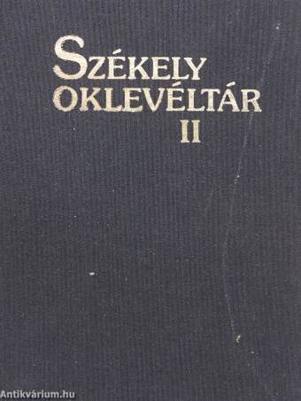 Székely oklevéltár II.