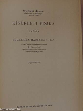 Kísérleti fizika I.