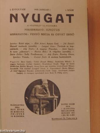 Nyugat 1908. I-II.