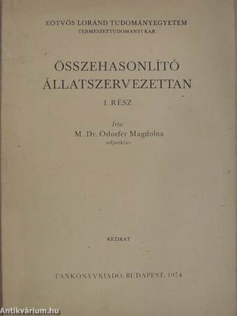 Összehasonlító állatszervezettan I. (töredék)