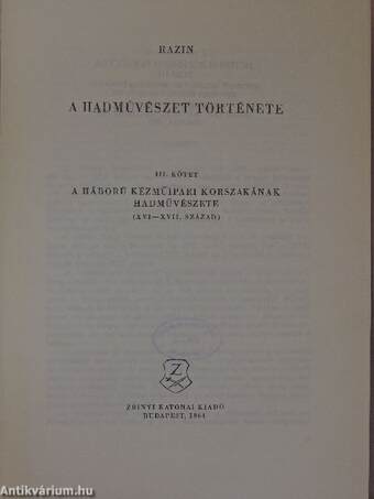 A hadművészet története III.