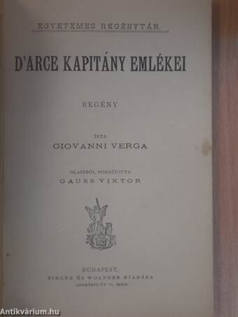 D'Arce kapitány emlékei/Baba