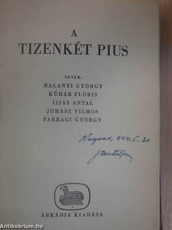 A tizenkét Pius