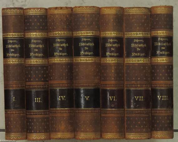 Bibliothek für Prediger I., III-VIII. (gótbetűs) (nem teljes sorozat)