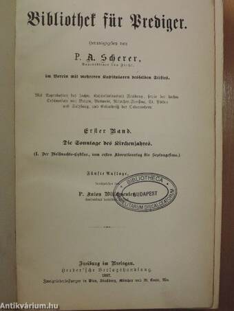 Bibliothek für Prediger I., III-VIII. (gótbetűs) (nem teljes sorozat)