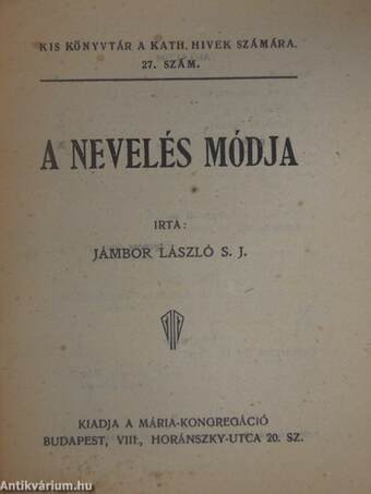 A nevelés módja