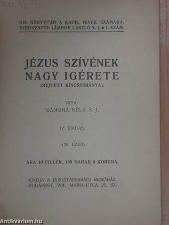 Jézus szívének nagy igérete