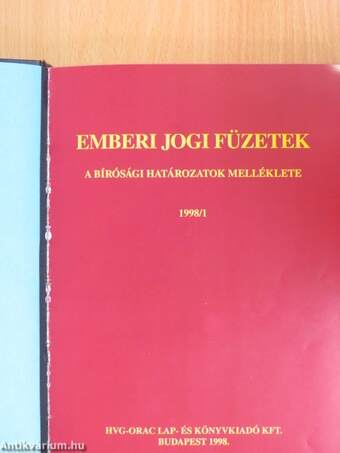 Emberi jogi füzetek 1998/1-4.