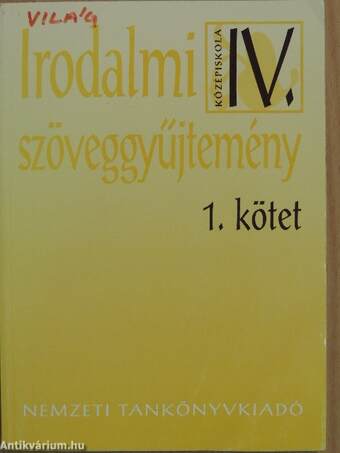 Irodalmi szöveggyűjtemény IV/1-2.