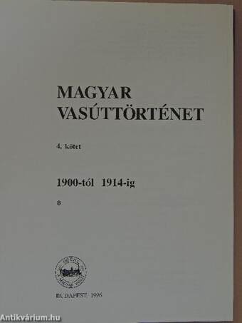 Magyar vasúttörténet 4.