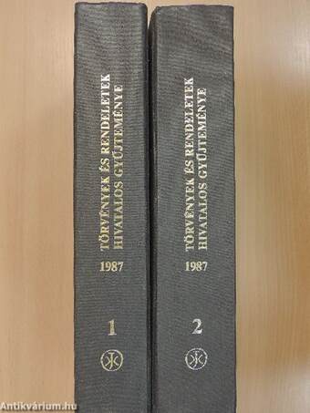 Törvények és rendeletek hivatalos gyűjteménye 1987. 1-2.