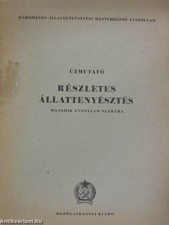 Útmutató részletes állattenyésztés második évfolyam számára