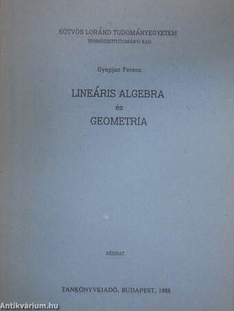 Lineáris algebra és geometria