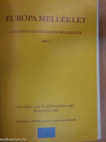 Európa Melléklet 1997/1-4./Emberi Jogi Füzetek 1997/1-4.