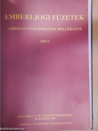 Európa Melléklet 1997/1-4./Emberi Jogi Füzetek 1997/1-4.