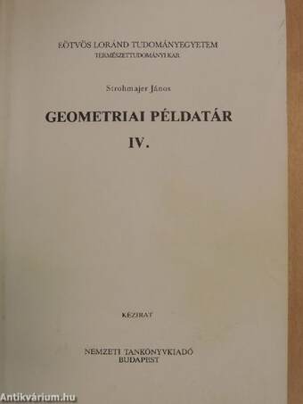 Geometriai példatár IV.