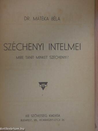 Széchenyi intelmei