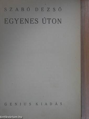 Egyenes úton