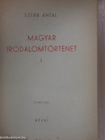 Magyar irodalomtörténet I-II.