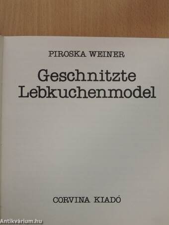 Geschnitzte Lebkuchenmodel