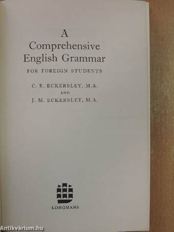 A Comprehensive English Grammar for foreign students