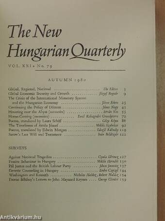 The New Hungarian Quarterly Autumn 1980.