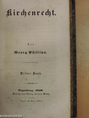Kirchenrecht III/1-2. (gótbetűs)