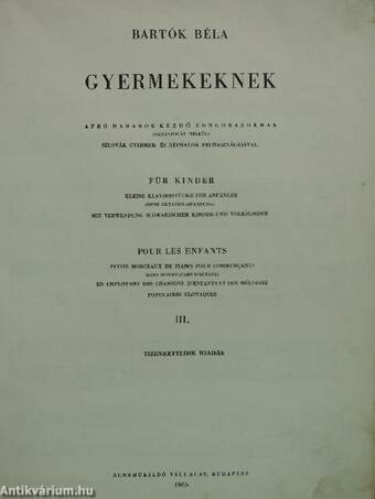 Gyermekeknek III.