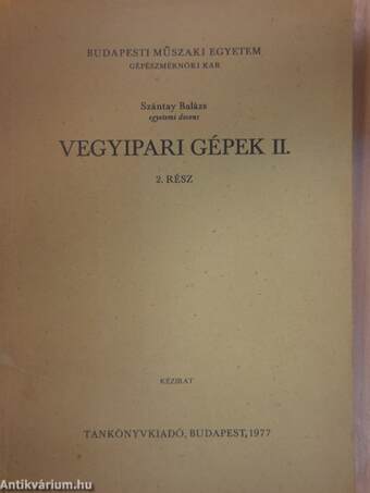 Vegyipari gépek II/2.