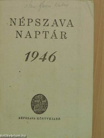 Népszava naptár 1946