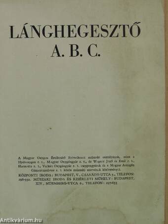 Lánghegesztő a. b. c.