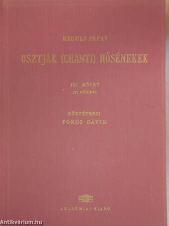 Osztják (Chanti) hősénekek III/1-2.