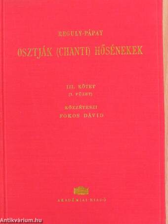 Osztják (Chanti) hősénekek III/1-2.