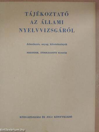 Tájékoztató az állami nyelvvizsgáról