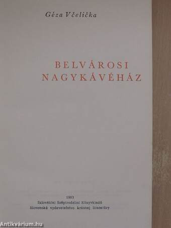 Belvárosi nagykávéház