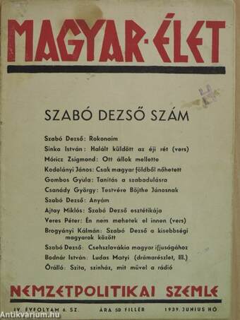 Magyar Élet 1939, 1941, 1943. (vegyes számok) (8 db)